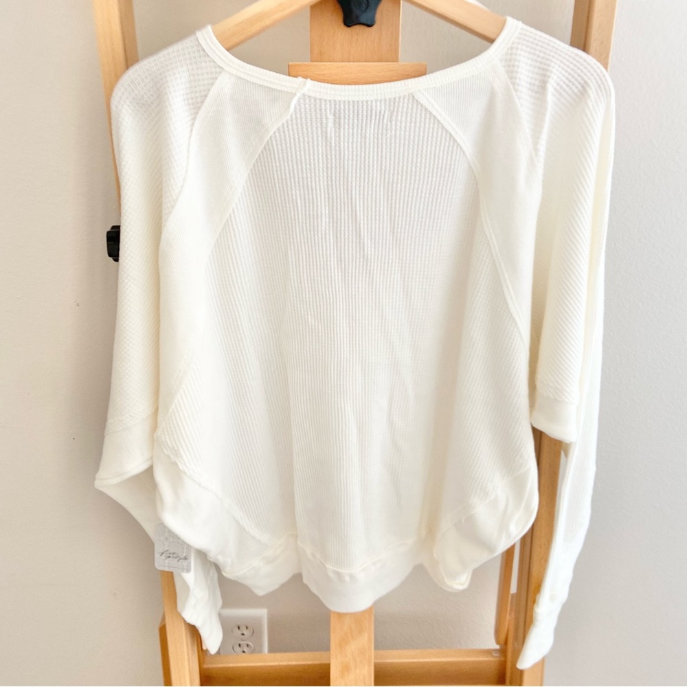 Free People Women’s Santa Clara Thermal Top in Alabaster - Picture 5 of 16